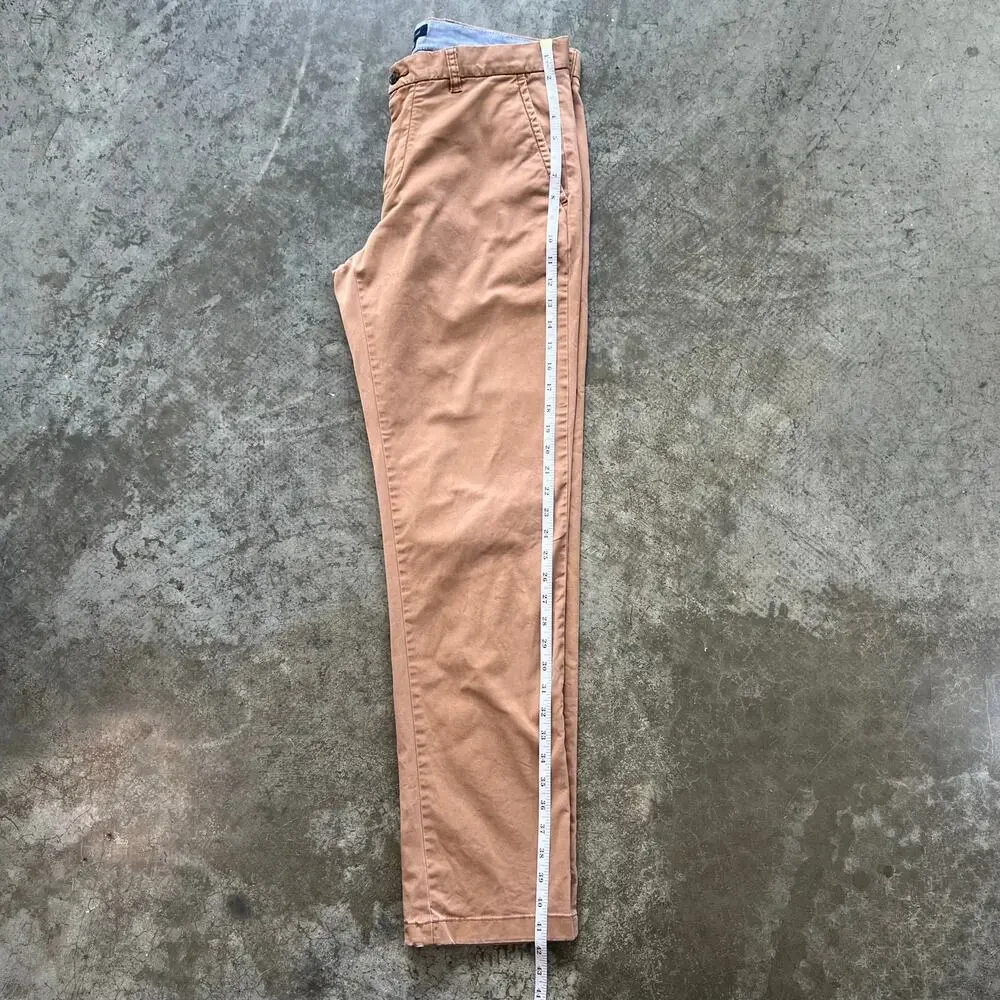 Tommy Hilfiger Custom Fit Chino Pants Mens 32x32 Salmon Tan Stretch